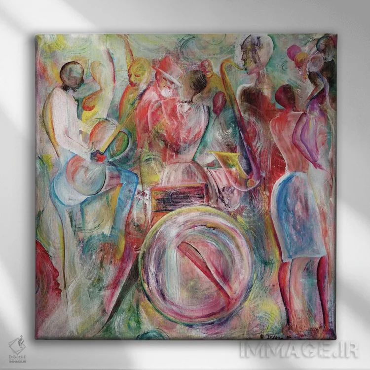 تابلو نیواورلئان (شهر آمریکا) اثر آیکال بکفورد - نمای روبهرو روی دیوار