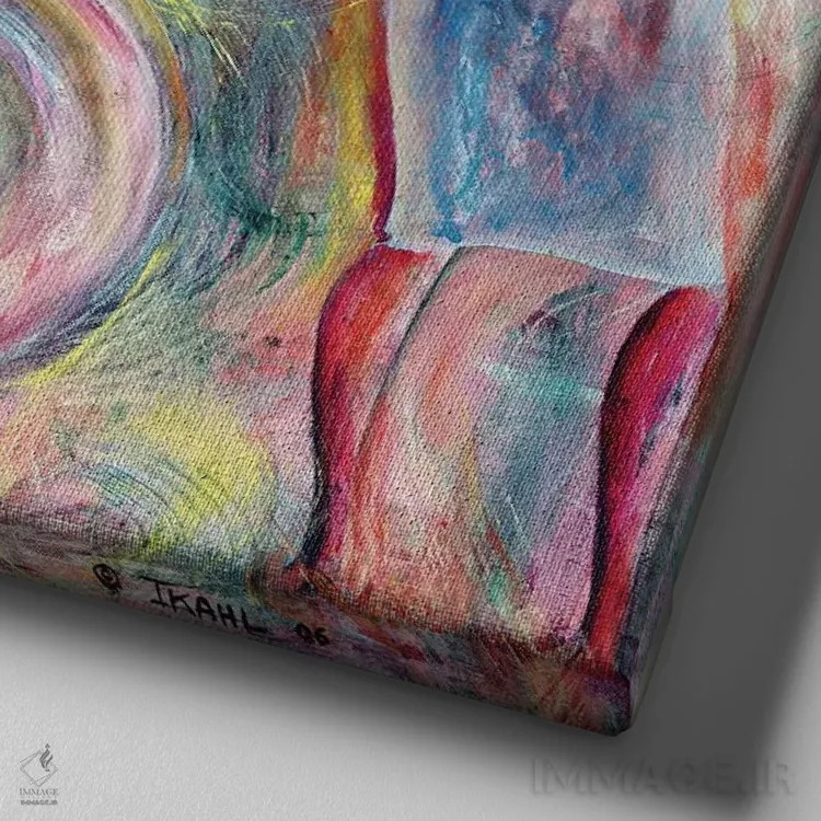 تابلو نیواورلئان (شهر آمریکا) اثر آیکال بکفورد - نمای نزدیک بافت بوم