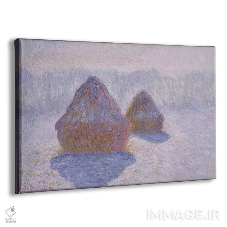 تابلو 1891,کومههای یونجه (تأثیر برف و خورشید)، ۱۸۹۱ اثر کلود مونه (نقاش معروف فرانسوی) - نمای پرسپکتیو محصول