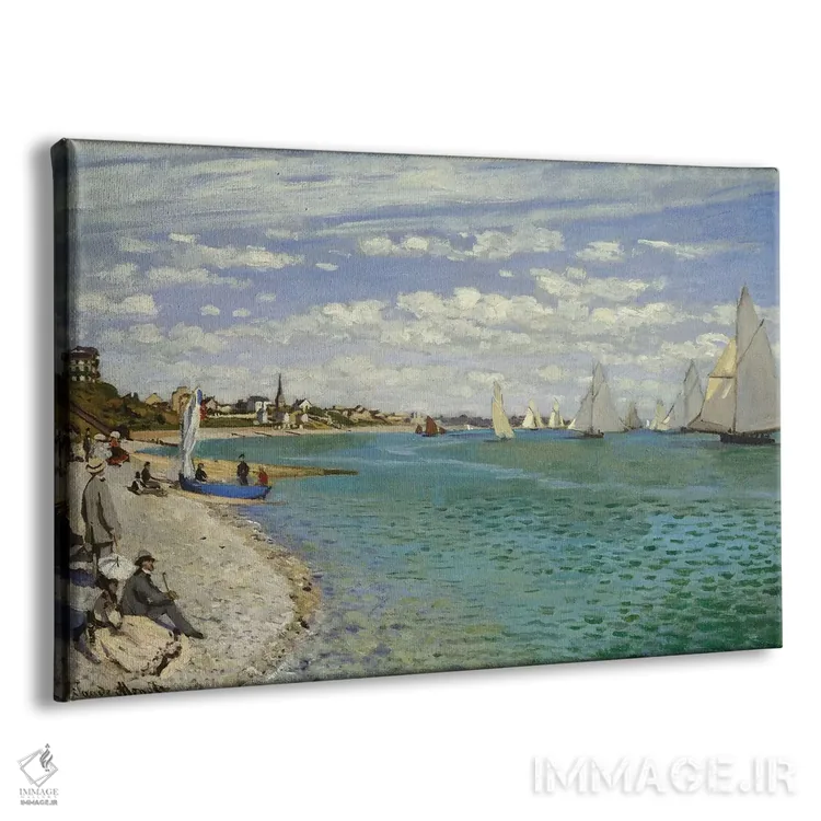 تابلو 1867,مسابقه قایقرانی در سنت-آدرس، ۱۸۶۷ اثر کلود مونه (نقاش معروف فرانسوی) - نمای پرسپکتیو محصول