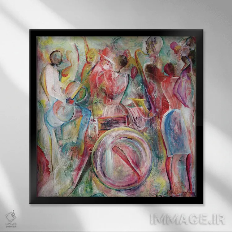 تابلو نیواورلئان (شهر آمریکا) اثر آیکال بکفورد - نمای قابدار مشکی