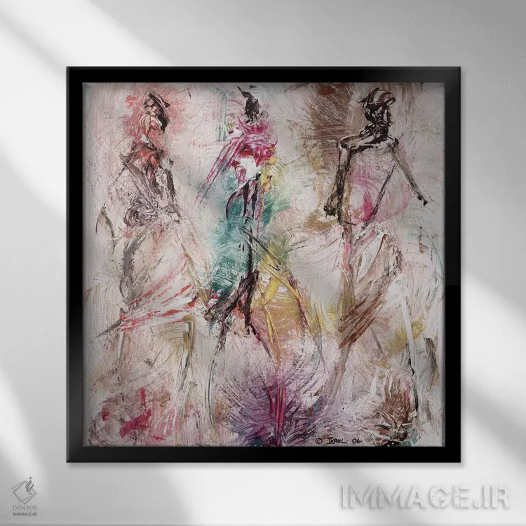 تابلو بدون عنوان اثر آیکال بکفورد - نمای قابدار مشکی