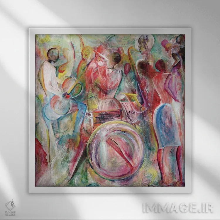 تابلو نیواورلئان (شهر آمریکا) اثر آیکال بکفورد - نمای قابدار سفید