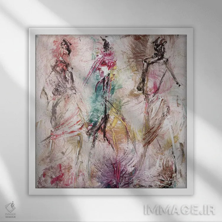 تابلو بدون عنوان اثر آیکال بکفورد - نمای قابدار سفید