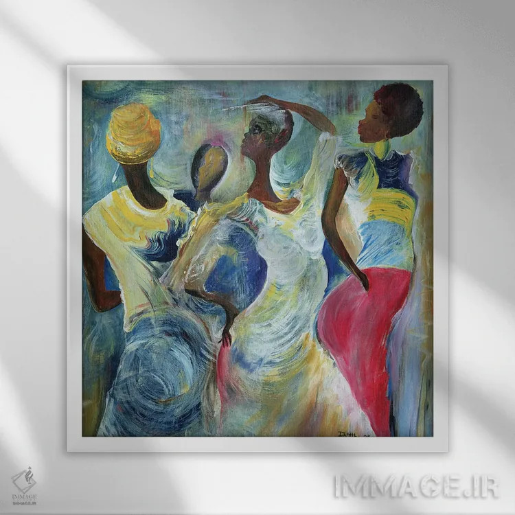 تابلو نمایش خواهری (یا عمل خواهری؛ وابسته به نمایش موزیکال) اثر آیکال بکفورد - نمای قابدار سفید