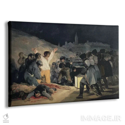 تابلو 1808), 1814,اعدام مدافعان مادرید (۳ مه ۱۸۰۸)، ۱۸۱۴ اثر فرانسیسکو گویا (نقاش و چاپگر اسپانیایی) - نمای پرسپکتیو محصول