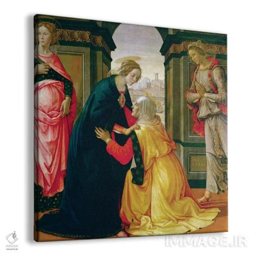 تابلو 1491,بازدید مقدس، ۱۴۹۱ اثر دومنیکو گیرلاندایو (نقاش دوره رنسانس ایتالیا) - نمای پرسپکتیو محصول