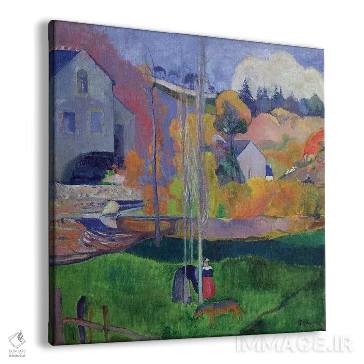 تابلو 1894,منظره برتانی: آسیاب دیوید، ۱۸۹۴ اثر پل گوگن - نمای پرسپکتیو محصول