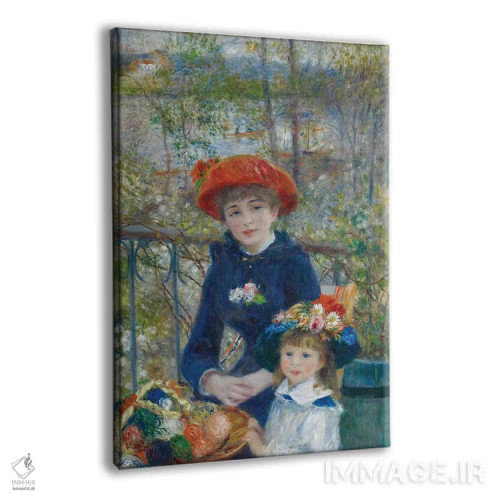 تابلو or On The Terrace, 1881,دو خواهر یا روی تراس، ۱۸۸۱ اثر پیر-اوگوست رنوار - نمای پرسپکتیو محصول