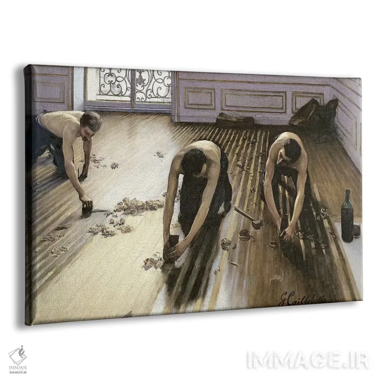 تابلو 1875,نجاران کفپوش، ۱۸۷۵ اثر گوستاو کایبوت - نمای پرسپکتیو محصول