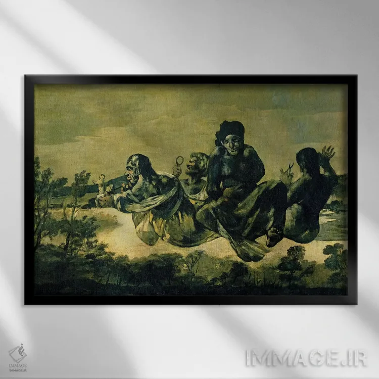 تابلو 1819-23,تقدیرها (سرنوشتها)، ۱۸۱۹–۲۳ اثر فرانسیسکو گویا (نقاش و چاپگر اسپانیایی) - نمای قابدار مشکی