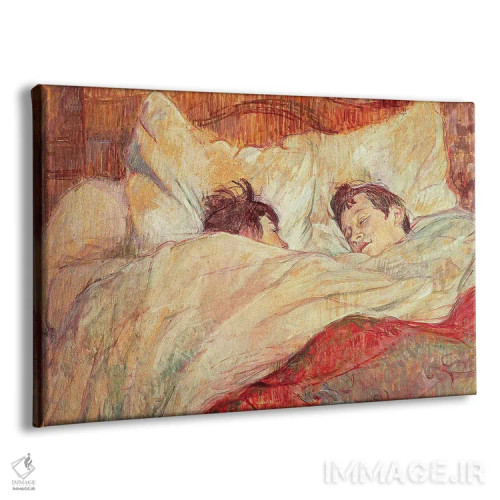 تابلو c.1892-95,تختخواب، حدود ۱۸۹۲–۹۵ اثر آنری دو تولوز-لوترک - نمای پرسپکتیو محصول