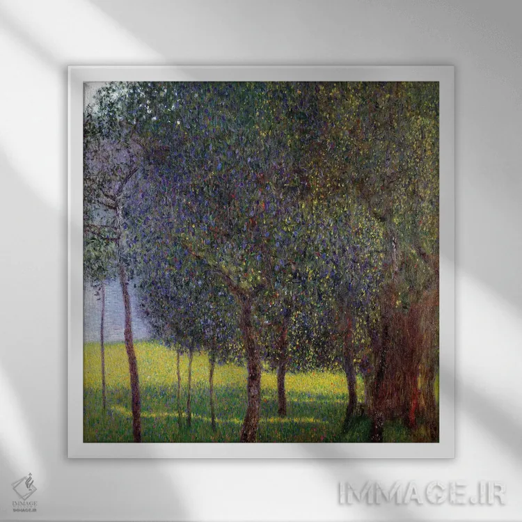 تابلو 1901,درختان میوه، ۱۹۰۱ اثر گوستاو کلیمت - نمای قابدار سفید