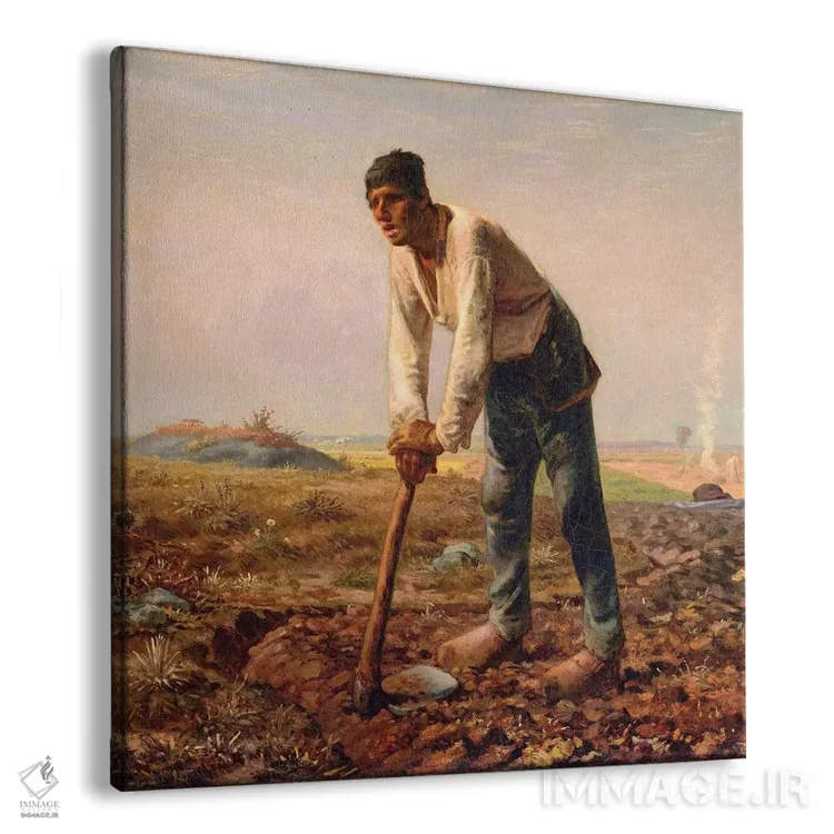 تابلو c,1860-62,مرد با بیل، حدود ۱۸۶۰–۶۲ اثر ژان فرانسوا میه - نمای پرسپکتیو محصول