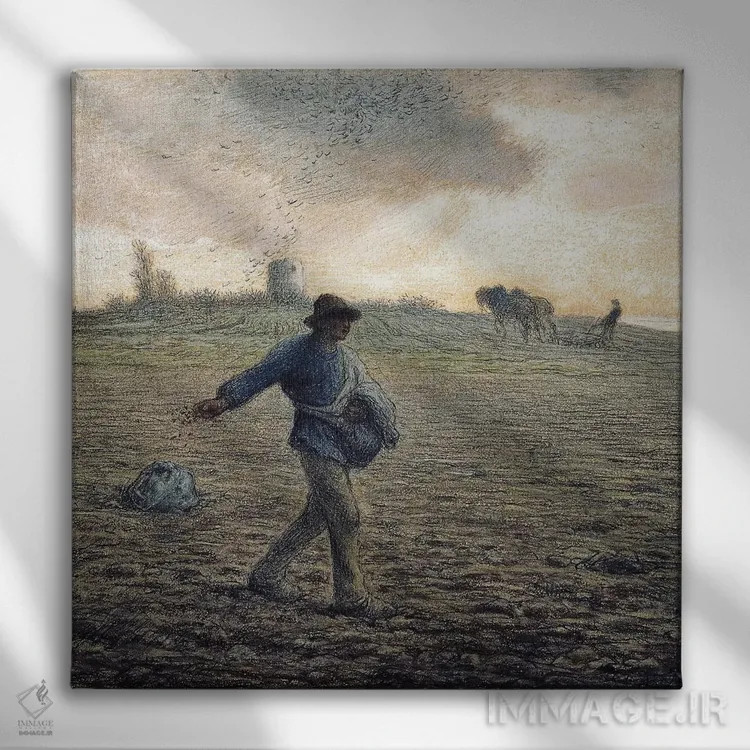 تابلو بذرپاش (مجموعه خصوصی) اثر ژان فرانسوا میه - نمای روبهرو روی دیوار