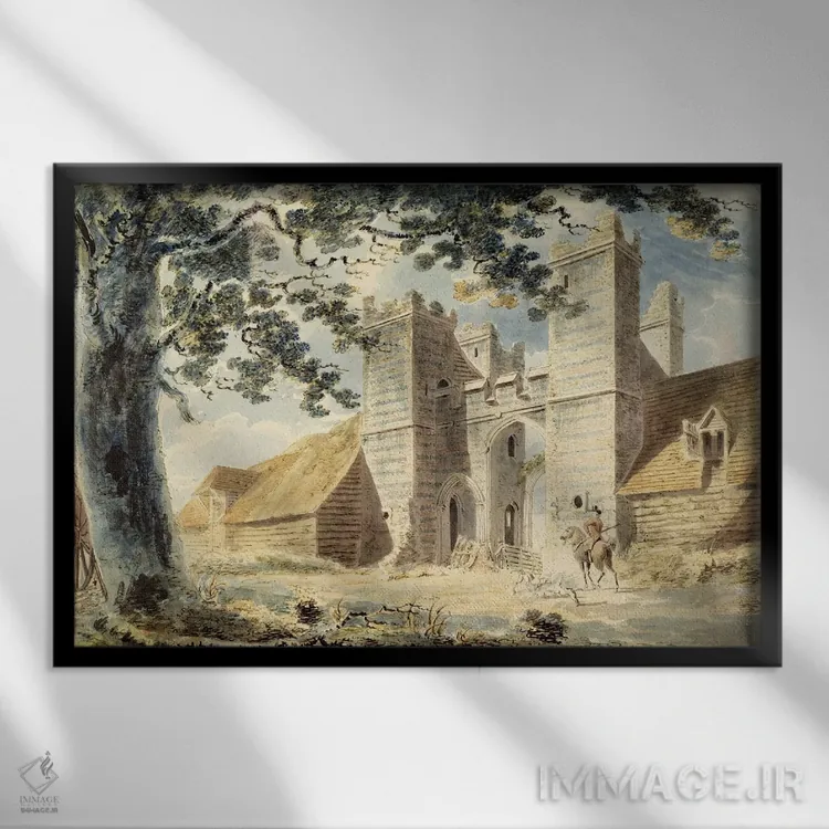 تابلو Margate, c.1791,کنگر فرنگی (Dent de Lion)، مارگیت، حدود ۱۷۹۱ اثر جی.ام.دبلیو. ترنر (نقاش بزرگ انگلیسی) - نمای قابدار مشکی