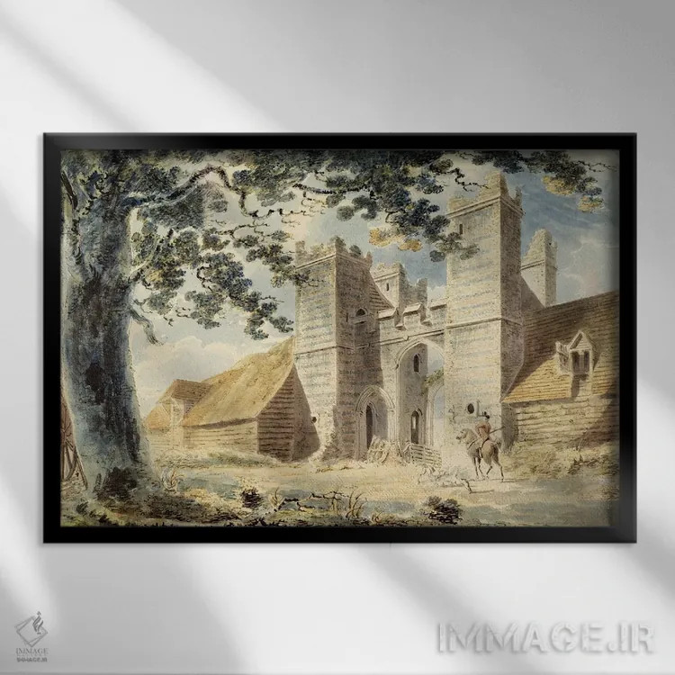 تابلو Margate, c.1791,کنگر فرنگی (Dent de Lion)، مارگیت، حدود ۱۷۹۱ اثر جی.ام.دبلیو. ترنر (نقاش بزرگ انگلیسی) - نمای قابدار مشکی