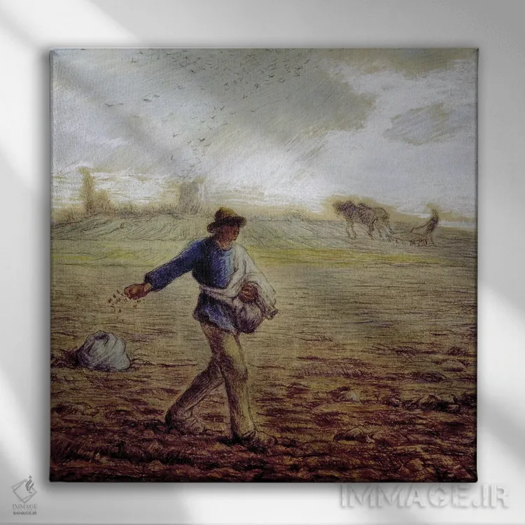 تابلو c.1865 (The Walters Art Museum),بذرپاش، حدود ۱۸۶۵ (موزه هنر والترز) اثر ژان فرانسوا میه - نمای روبهرو روی دیوار