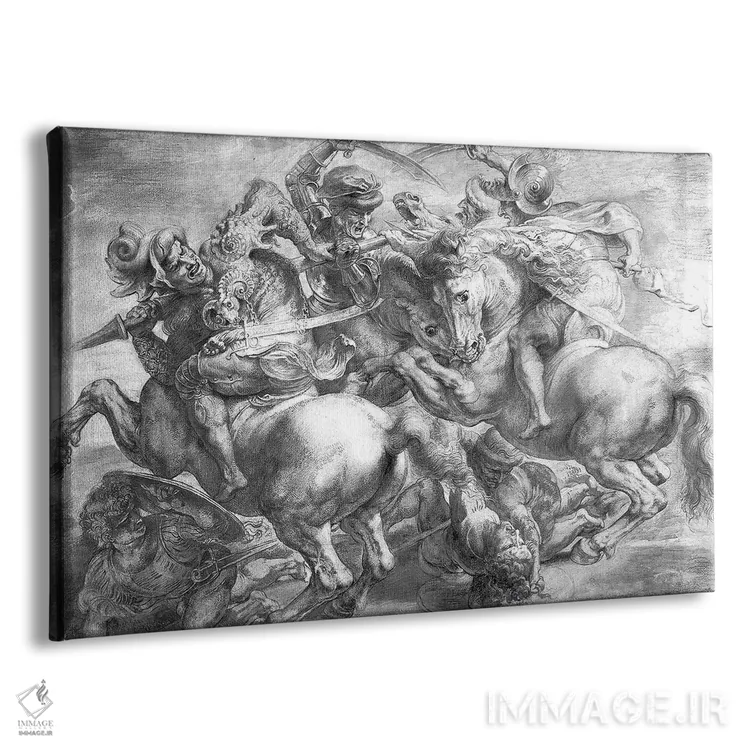 تابلو نبرد آنجیاری (به روایت لئوناردو دا وینچی) اثر پیتر پل روبنس - نمای پرسپکتیو محصول
