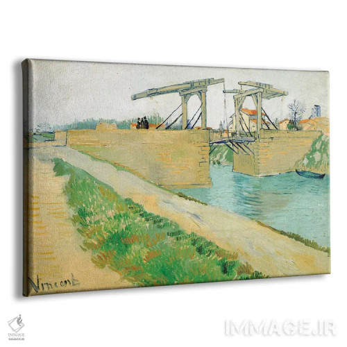 تابلو March 1888,پل لانگلوآ، مارس ۱۸۸۸ اثر ونسان ون گوگ (نقاش مشهور هلندی پستامپرسیونیسم) - نمای پرسپکتیو محصول