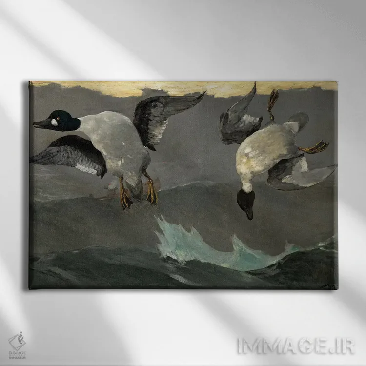 تابلو 1909,راست و چپ، ۱۹۰۹ اثر وینسلو هومر - نمای روبهرو روی دیوار