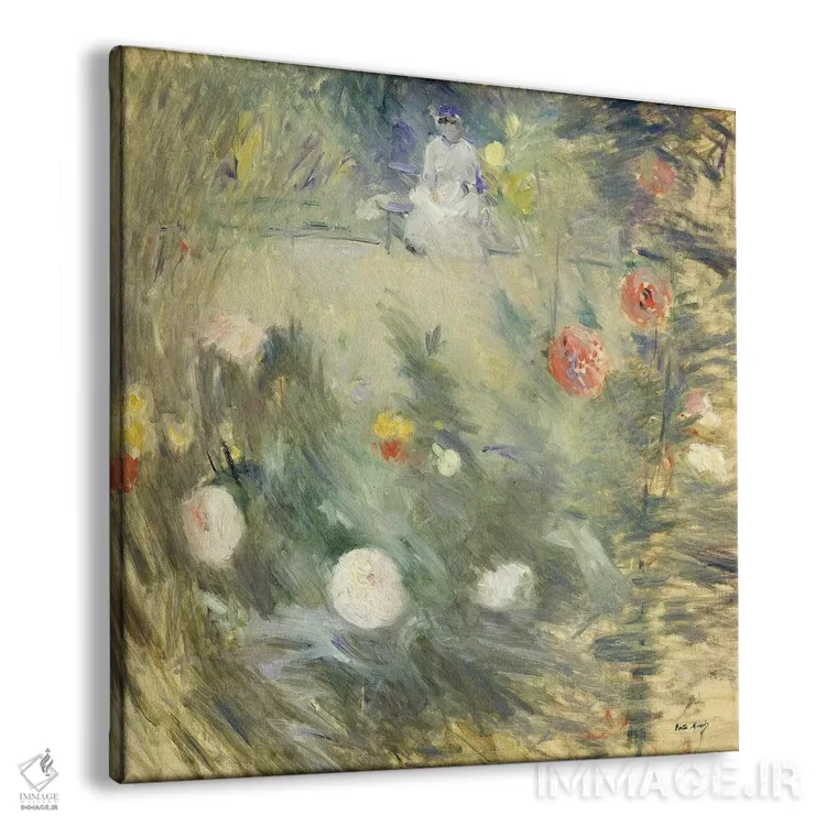 تابلو پرستار بچه در انتهای باغ، ۱۸۸۰ اثر برته موریسو (نقاش فرانسوی امپرسیونیست) - نمای پرسپکتیو محصول