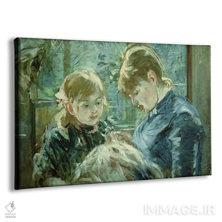 تابلو درس خیاطی، ۱۸۸۴ اثر برته موریسو (نقاش فرانسوی امپرسیونیست) - نمای پرسپکتیو محصول