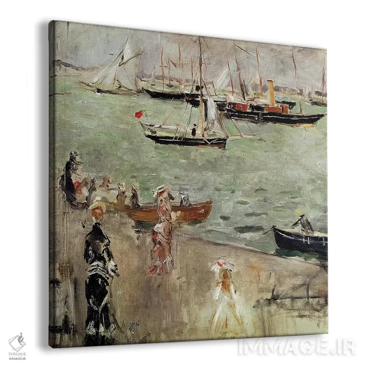 تابلو جزیره وایت، ۱۸۷۵ (انگلستان) اثر برته موریسو (نقاش فرانسوی امپرسیونیست) - نمای پرسپکتیو محصول