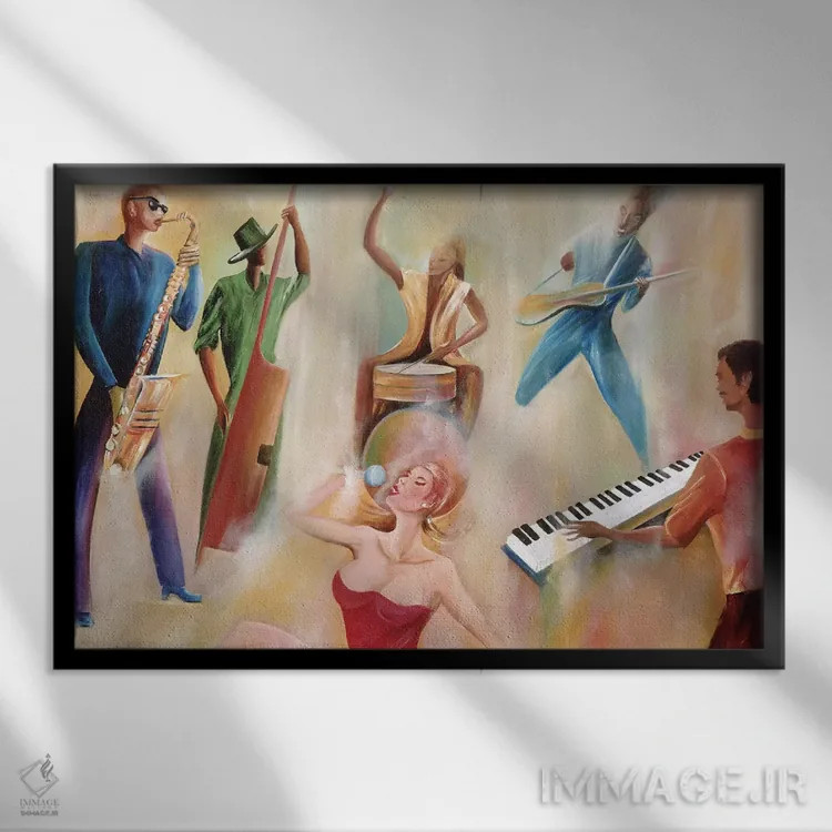 تابلو روی صحنه اثر آیکال بکفورد - نمای قابدار مشکی