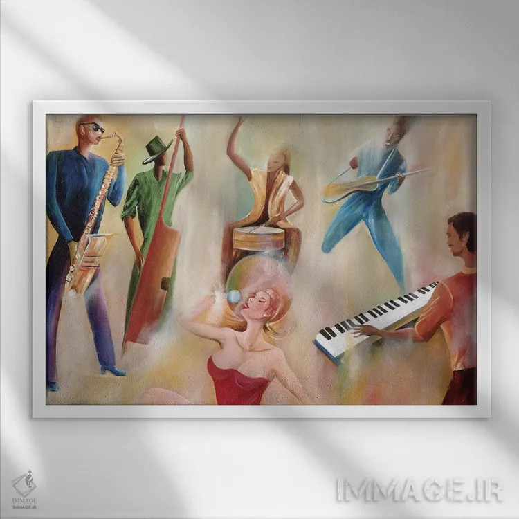 تابلو روی صحنه اثر آیکال بکفورد - نمای قابدار سفید