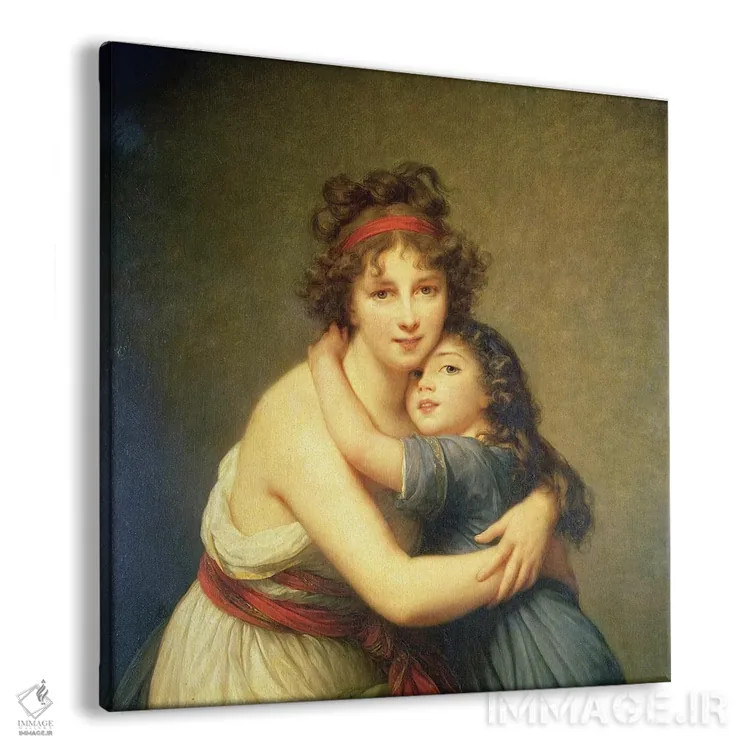 تابلو نمای نزدیک از مادام ویژه-لبرن و دخترش ژان-لوسی-لوییز، ۱۷۸۹ اثر الیزابت لوئیز ویژه لو برن (نقاش فرانسوی) - نمای پرسپکتیو محصول