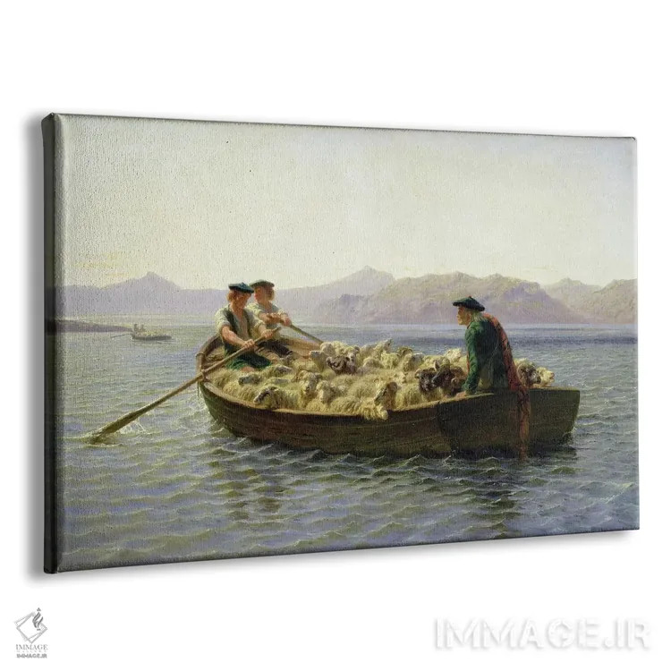 تابلو قایق پارویی، ۱۸۶۳ اثر روزا بونوور (نقاش فرانسوی) - نمای پرسپکتیو محصول