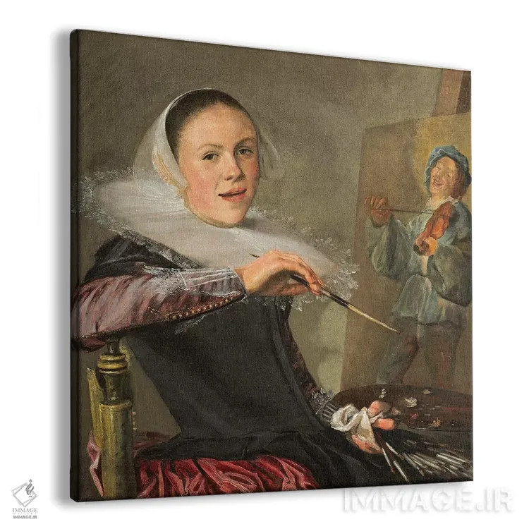 تابلو خودنگاره، حدود ۱۶۳۰ اثر یودیت لیستر (نقاش زن هلندی) - نمای پرسپکتیو محصول