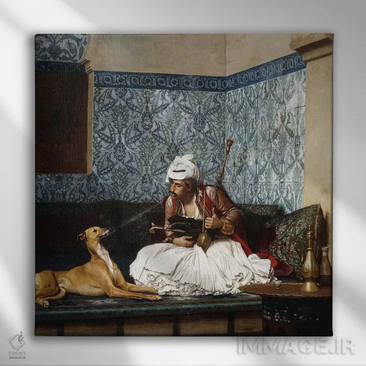 تابلو فقط کمی سرگرمی اثر ژان لئون ژروم (نقاش فرانسوی) - نمای روبهرو روی دیوار