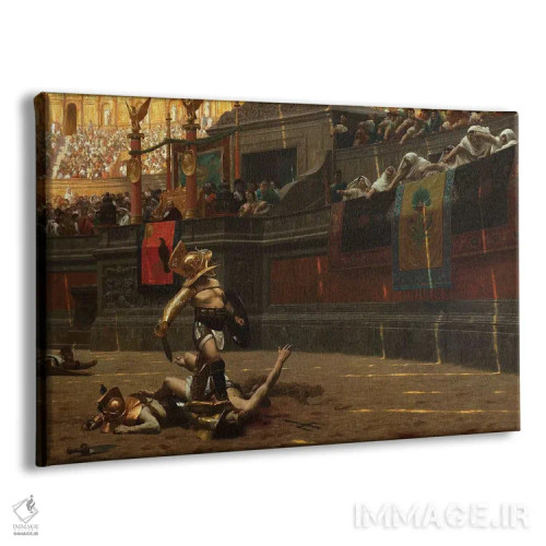 تابلو پولیسه ورسُو (اشاره شست پایین: اشاره رومی قضاوت مرگ) اثر ژان لئون ژروم (نقاش فرانسوی) - نمای پرسپکتیو محصول