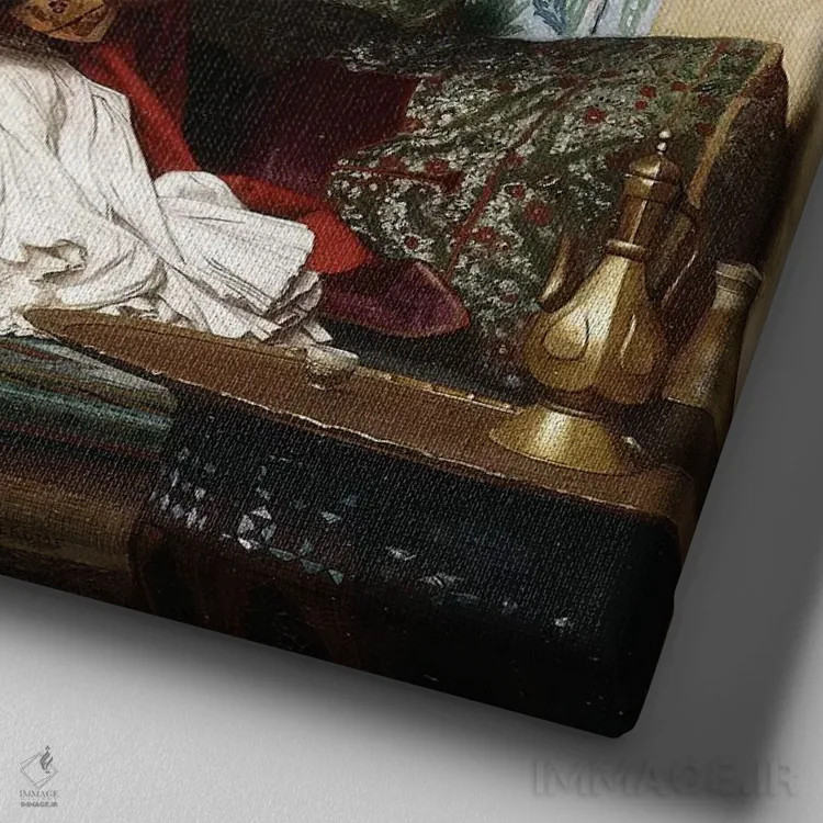 تابلو فقط کمی سرگرمی اثر ژان لئون ژروم (نقاش فرانسوی) - نمای نزدیک بافت بوم