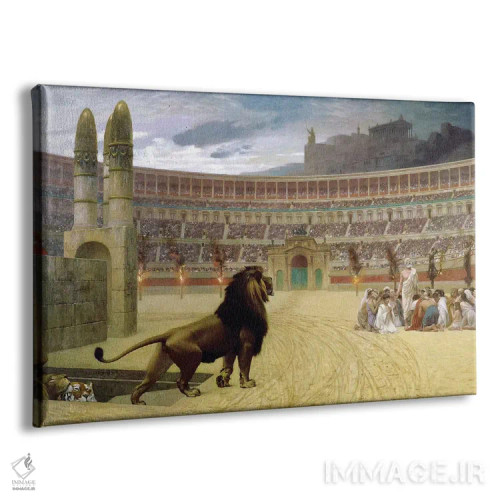 تابلو آخرین دعای شهید مسیحی، ۱۸۶۳–۸۳ اثر ژان لئون ژروم (نقاش فرانسوی) - نمای پرسپکتیو محصول