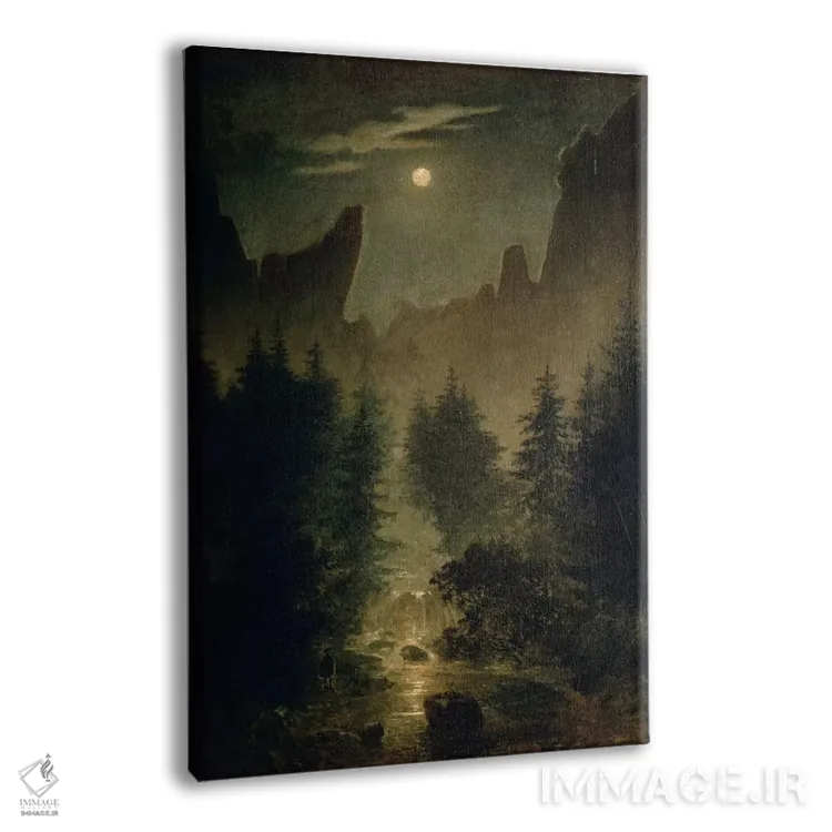 تابلو اوتهوالدر گروند، حدود ۱۸۲۵ (آلمان) اثر کاسپار داوید فریدریش (نقاش رمانتیک آلمانی) - نمای پرسپکتیو محصول