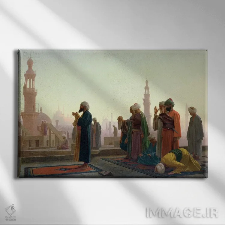 تابلو دعا، ۱۸۶۵ اثر ژان لئون ژروم (نقاش فرانسوی) - نمای روبهرو روی دیوار