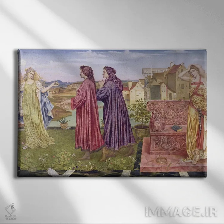 تابلو باغ فرصت، ۱۸۹۲ اثر اولین دو مورگان (نقاش انگلیسی) - نمای روبهرو روی دیوار