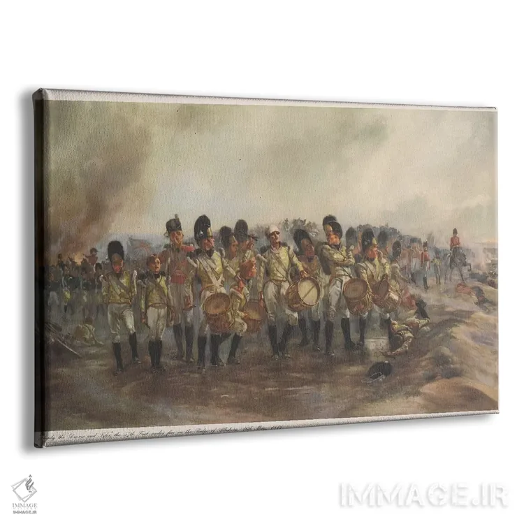 تابلو آماده باش طبلها و فیفها، ۱۸۱۱ (فیف: ساز بادی نظامی) اثر لیدی باتلر (نقاش بریتانیایی) - نمای پرسپکتیو محصول