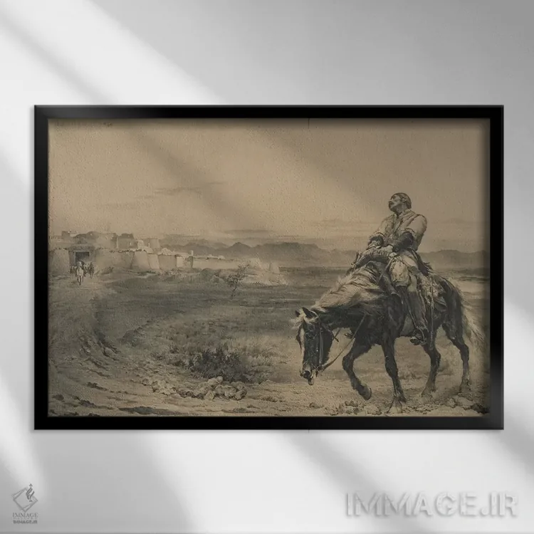 تابلو بازماندگان یک ارتش اثر لیدی باتلر (نقاش بریتانیایی) - نمای قابدار مشکی