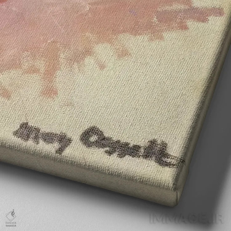 تابلو مادر در نیمرخ با نوزاد گونه به گونه (شماره ۲)، حدود ۱۹۰۹ اثر مری استیونسون کاسات (نقاش آمریکایی) - نمای نزدیک بافت بوم