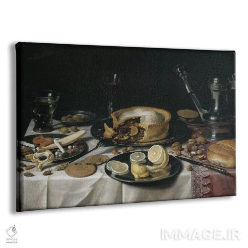 تابلو 1625-30,طبیعت بیجان، ۱۶۲۵-۳۰ اثر پییتر کلایز - نمای پرسپکتیو محصول