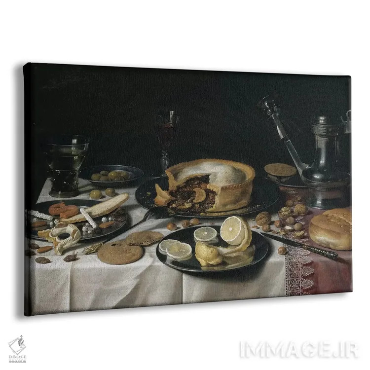 تابلو 1625-30,طبیعت بیجان، ۱۶۲۵-۳۰ اثر پییتر کلایز - نمای پرسپکتیو محصول