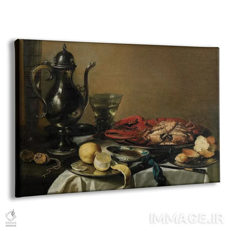 تابلو 1643,طبیعت بیجان، ۱۶۴۳ اثر پییتر کلایز - نمای پرسپکتیو محصول