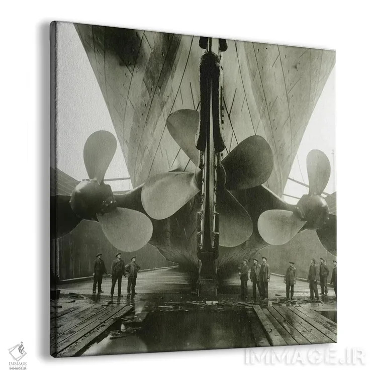 تابلو Belfast, Ireland, 1910-11,پروانههای کشتی تایتانیک در بندر تامپسون گراوینگ، کارخانه هارلند و وولف، بلفاست، ایرلند، ۱۹۱۰-۱۱ اثر عکاس انگلیسی (برچسب هنری) - نمای پرسپکتیو محصول