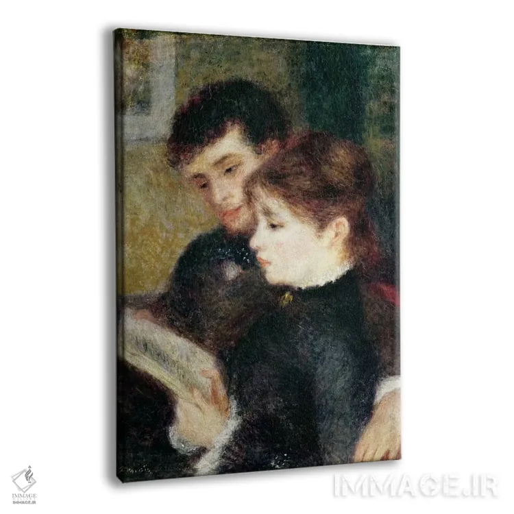 تابلو زوج در حال مطالعه اثر پیر-اوگوست رنوار - نمای پرسپکتیو محصول