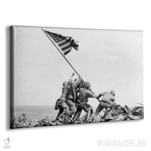 تابلو February 23, 1945,برافراشتن پرچم در ایوو جیما، ۲۳ فوریه ۱۹۴۵ اثر جو روزنتال - نمای پرسپکتیو محصول