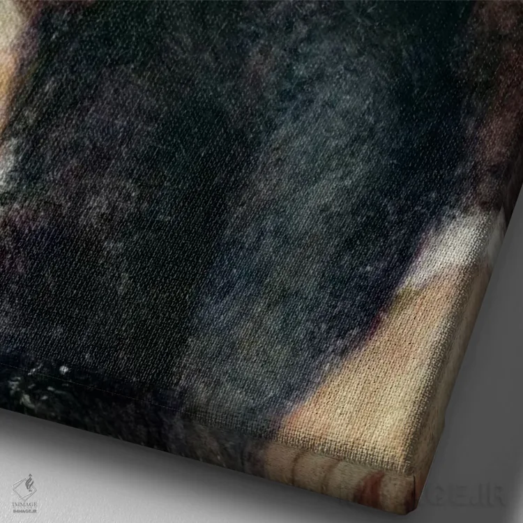 تابلو زوج در حال مطالعه اثر پیر-اوگوست رنوار - نمای نزدیک بافت بوم